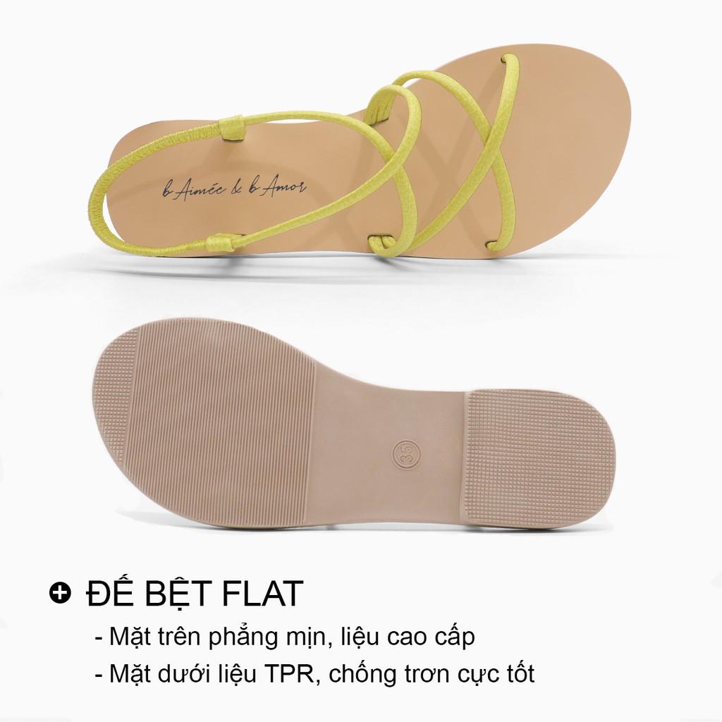 Sandal nữ đế bệt đi biển thời trang quai chiến binh dây mảnh chính hãng bAimée &amp; bAmor - MS1655