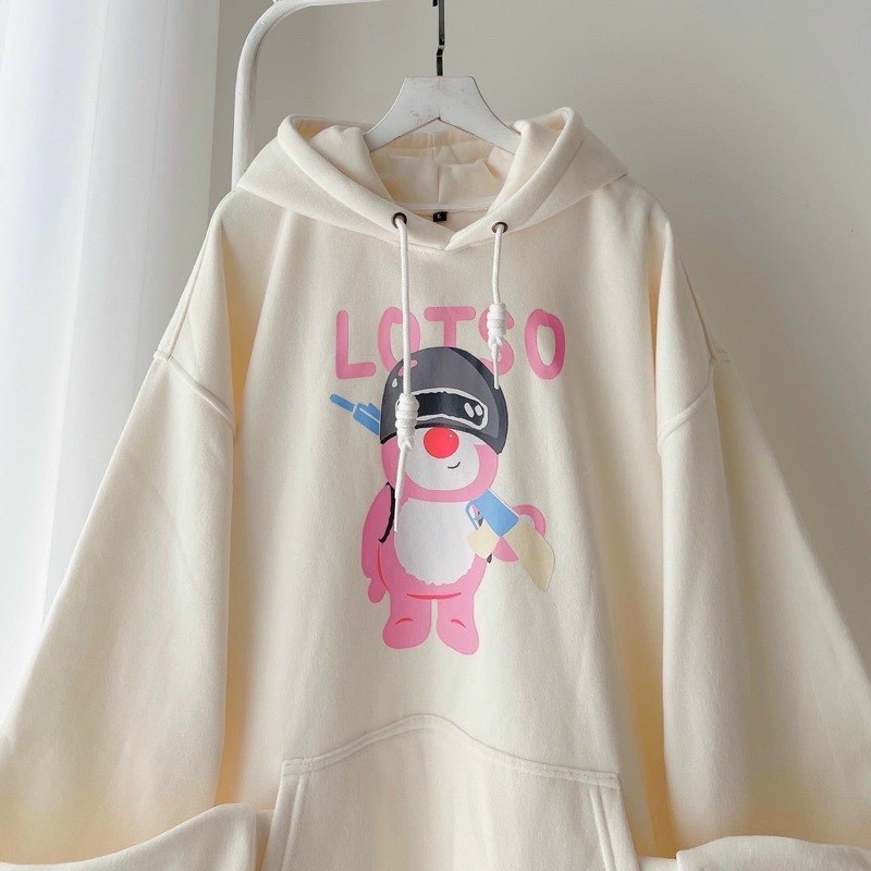 Áo Hoodie nỉ bông Gấu LOTSO v2 nhiều màu form rộng unisex oversize nam nữ chất liệu cao cấp,Áo Hoodie cặp đôi GẤU LOTSO