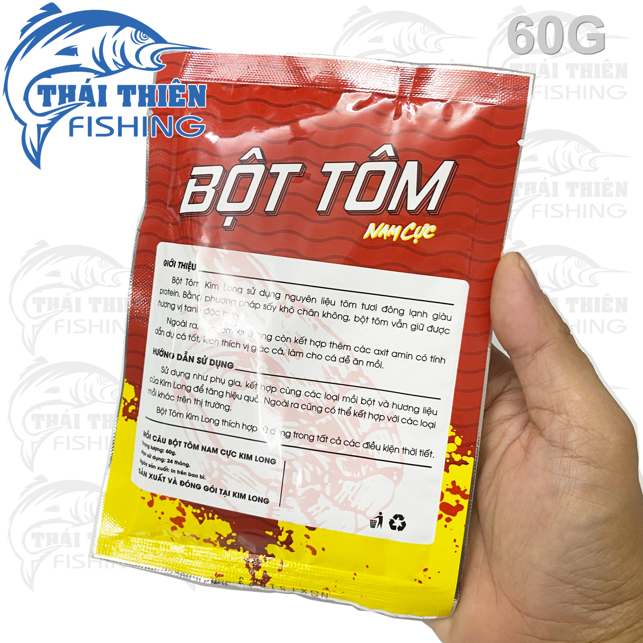 Bột Tôm Nam Cực Câu Cá Kim Long Gói 60g