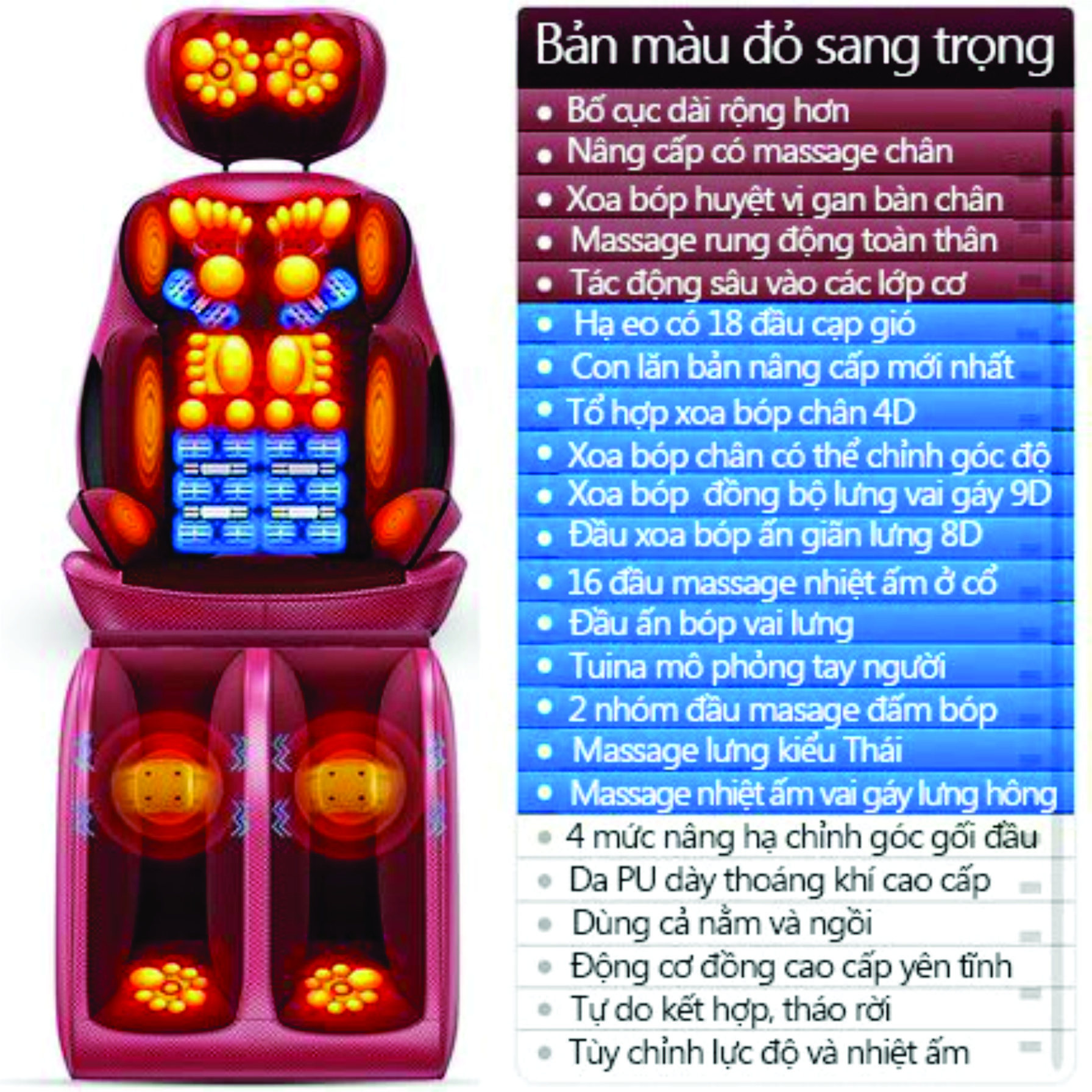 Ghế massage toàn thân, Ghế đệm massage toàn thân rung đa năng, Thiết bị massage vai gáy,lưng