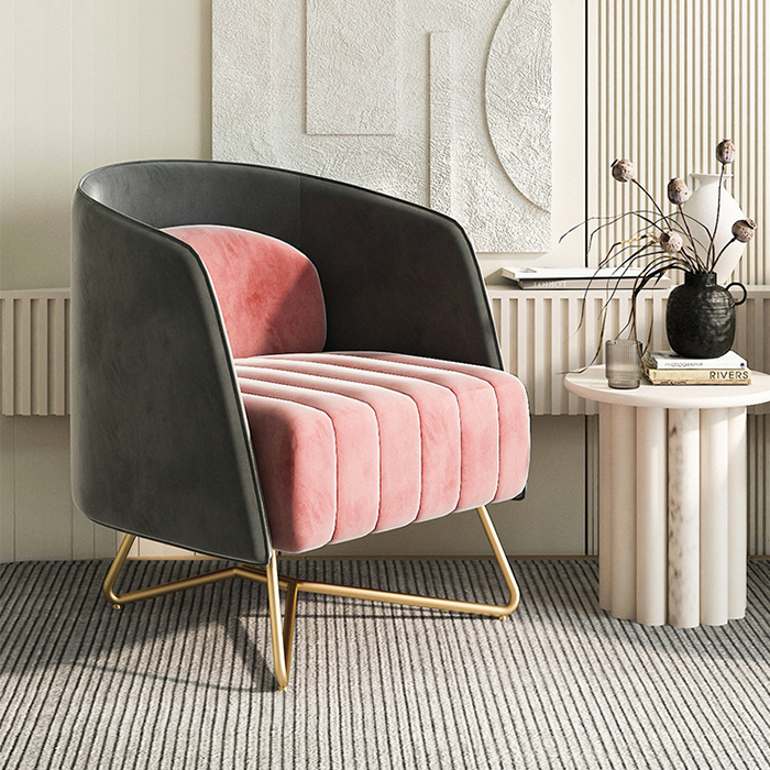 Sofa Đơn Đẹp Bọc Nhung Phong Cách Bắc Âu Đơn Giản Sang Trọng - Ghế Sofa Phòng Khách Ngồi Coffee Thư Giãn Nghỉ Ngơi