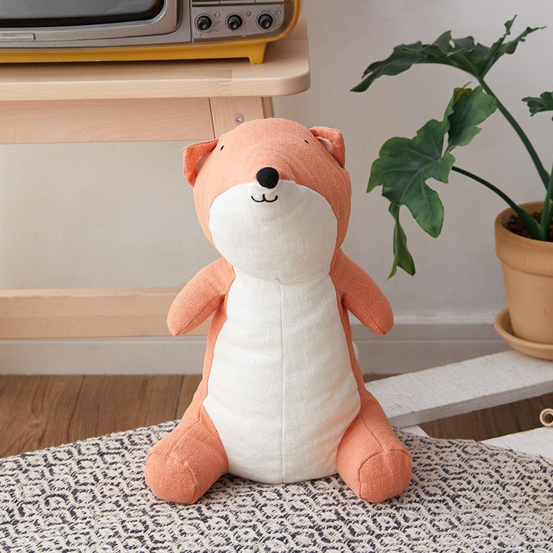 Vải Lanh Cotton Ngủ Gối Hình Thú Nhồi Bông Mềm Sang Trọng Gối Sofa Chăn Ga Gối Trang Trí Hoạt Hình Plushs Đồ Chơi Cho Trẻ Em Bé Món Quà Sinh Nhật