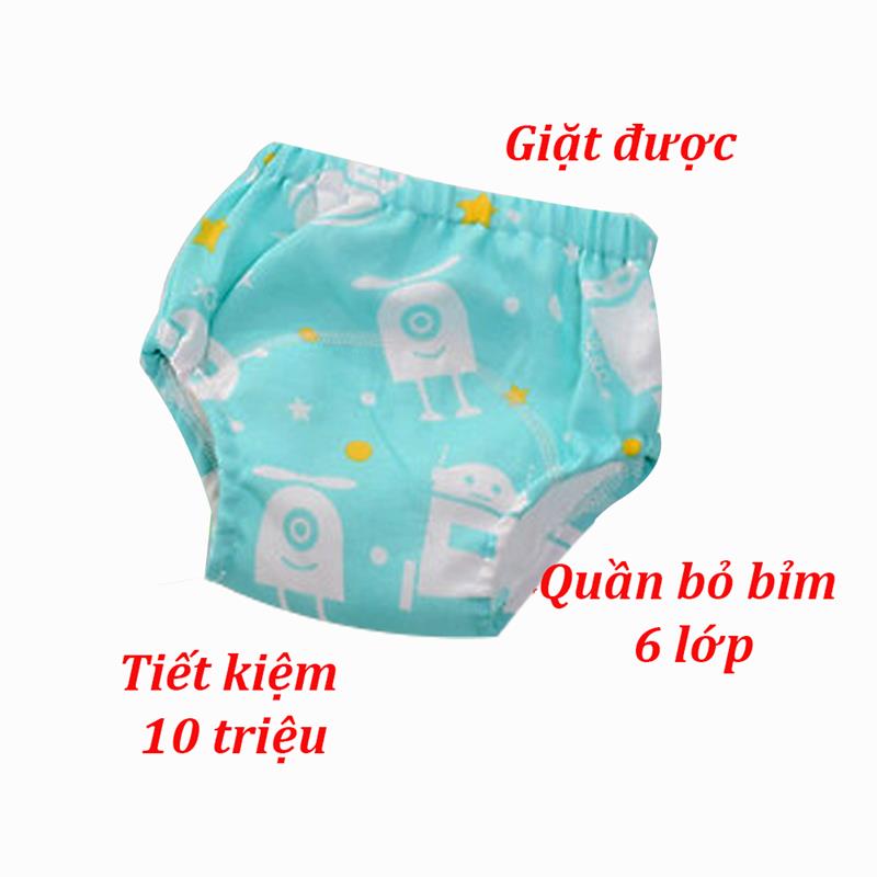 Quần bỏ bỉm 6 lớp Goodmama hàng Việt Nam cho bé trai gái từ 5-17kg Size 80/90/100/110 – PK02