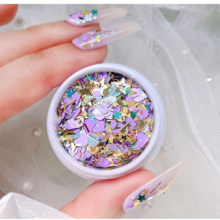 hũ phụ kiện trang trí nail