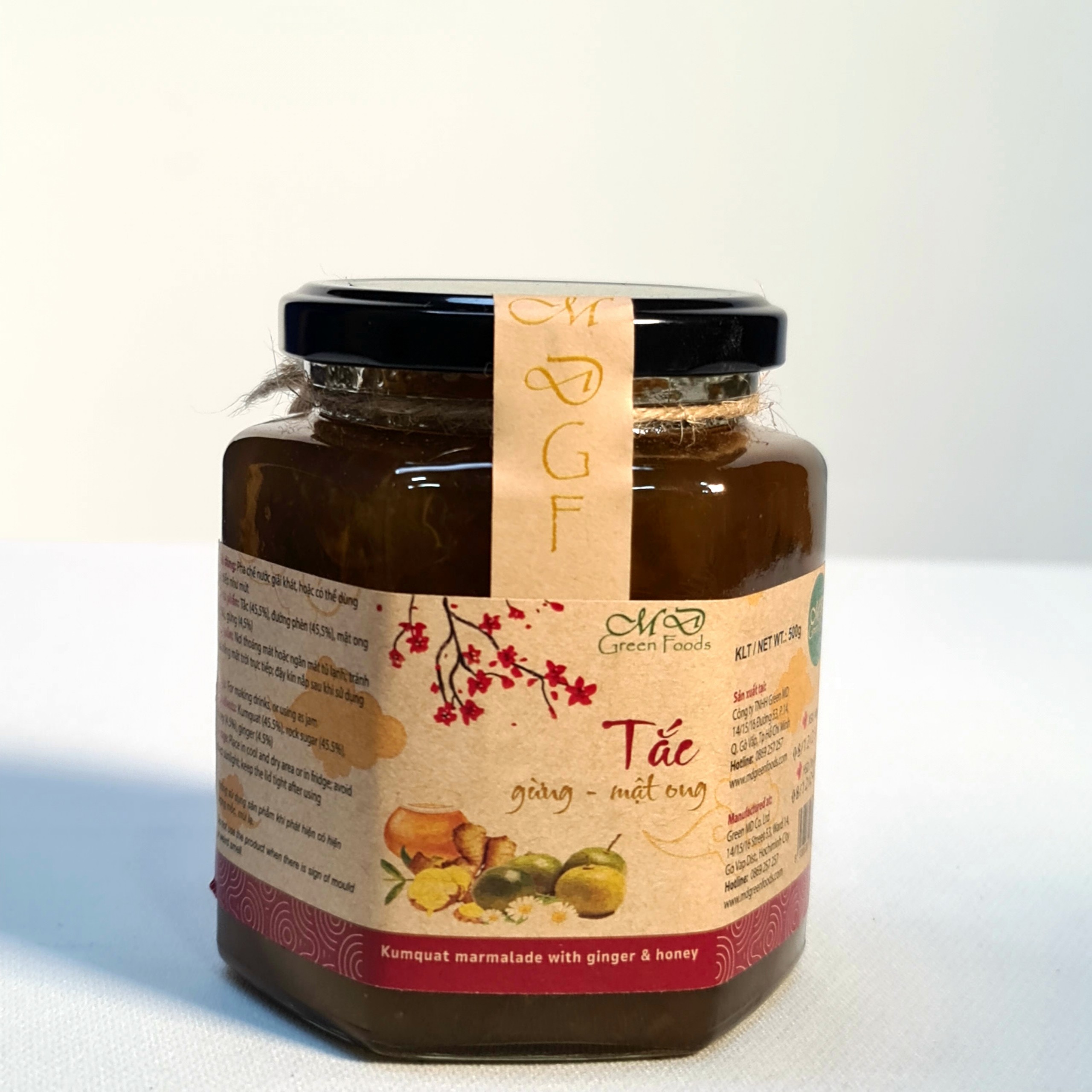 Tắc - Gừng - Mật ong Green Foods - Hũ 500g
