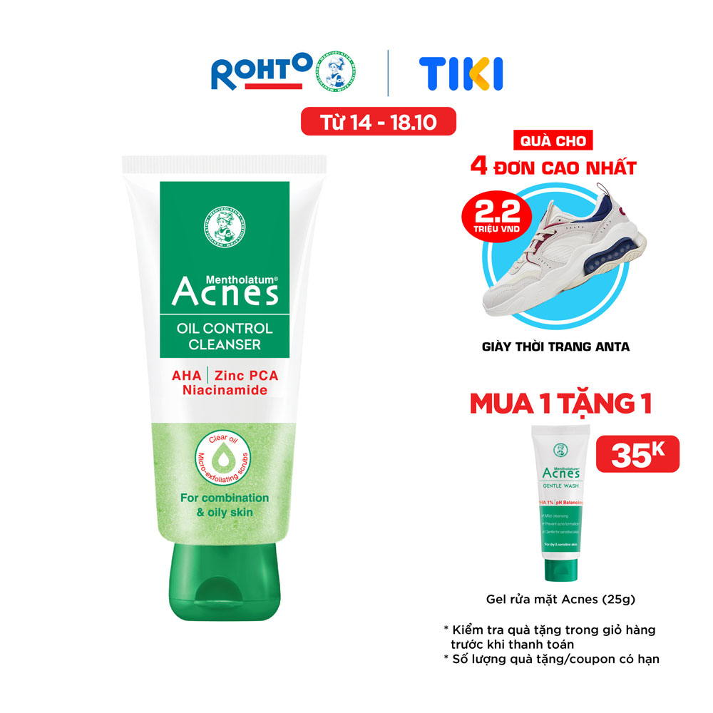 Gel Rửa Mặt Kiểm Soát Nhờn Ngăn Ngừa Mụn Acnes Oil Control Cleanser (100g)