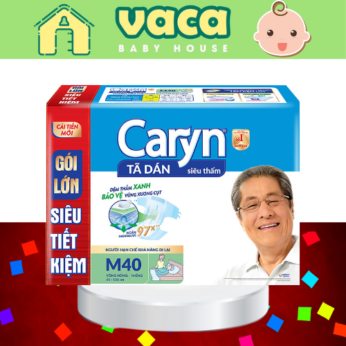 Tã Dán Siêu Thấm Caryn Gói Siêu Tiết Kiệm M40