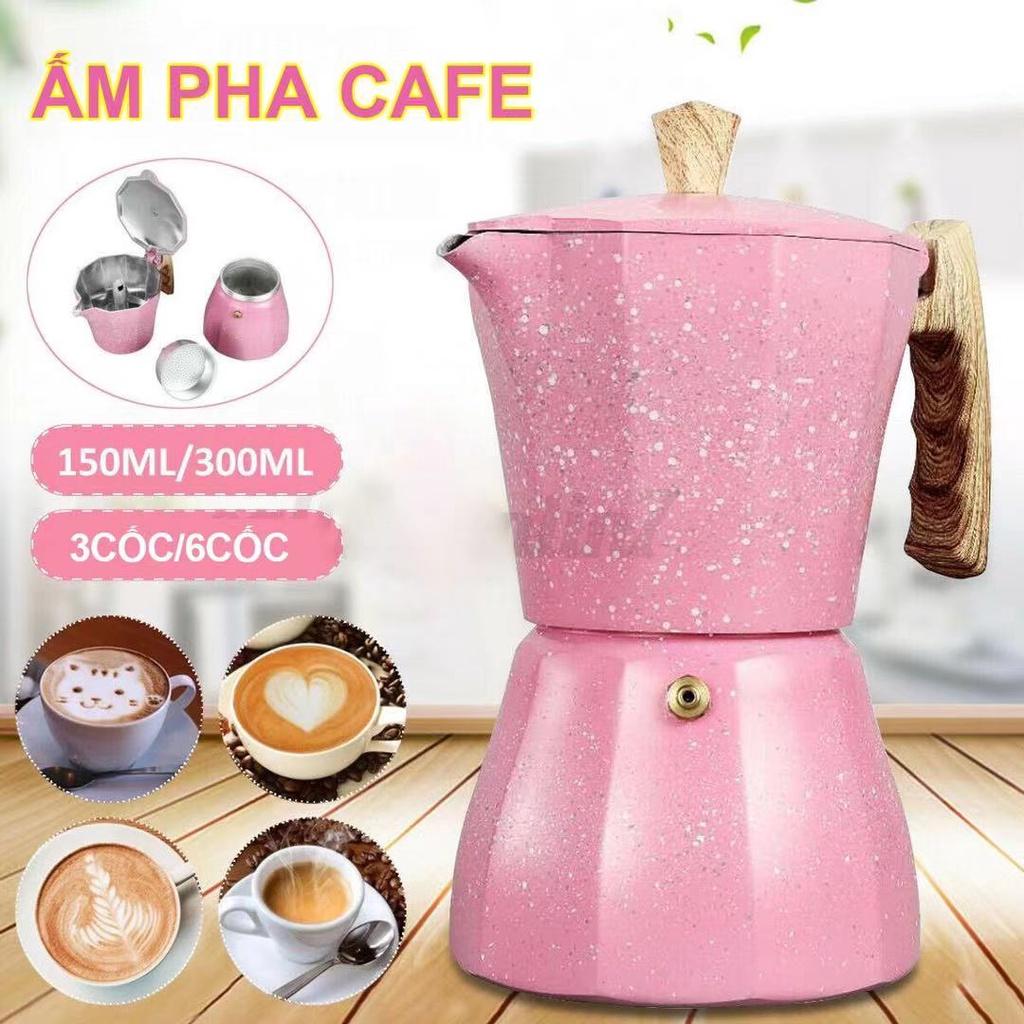 Ấm pha cà phê Morca cổ điển của Ý 150/300ml cà phê gia dụng