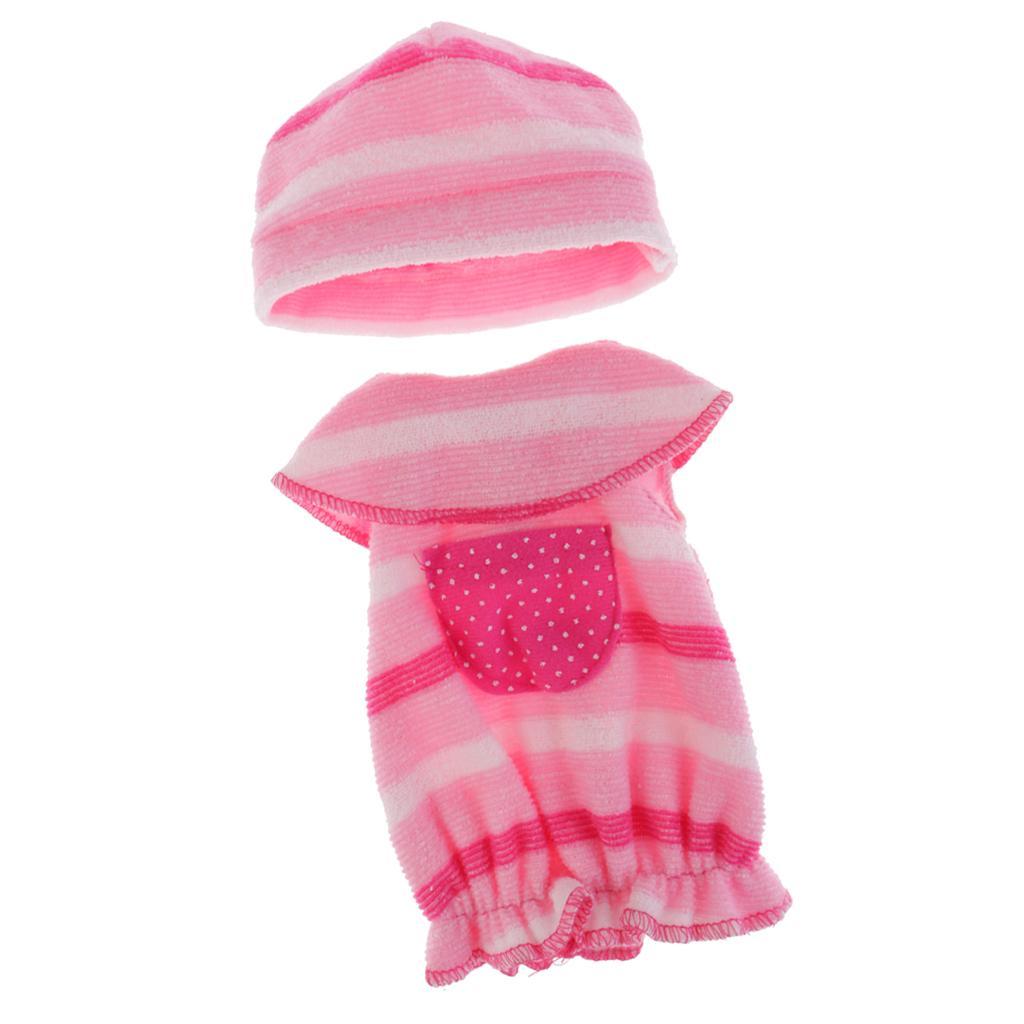 Handmade Pink Dress And Hat Set Outfit Clothes For 40cm 16-inch Salon Doll