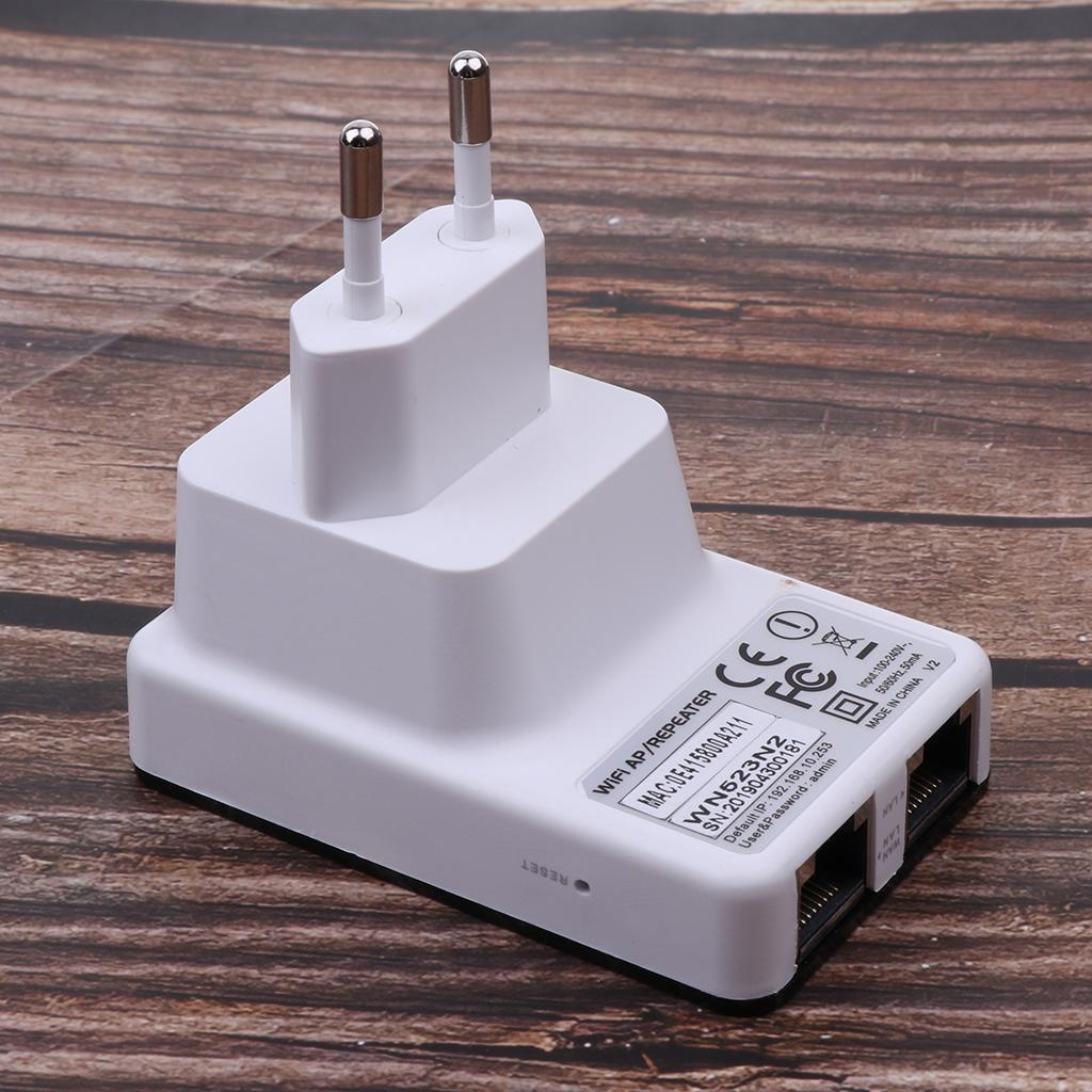 300Mbps Wireless Wifi Repeater Signal Booster Double Ports Extender EU Plug