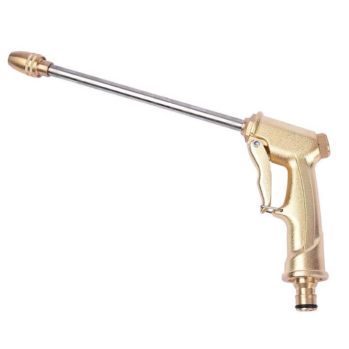 Bộ dây vòi xịt nước rửa xe, tưới cây . tăng áp 3 lần, loại 7m, 10m 206701-3 đầu đồng, cút,nối nhựa vàng
