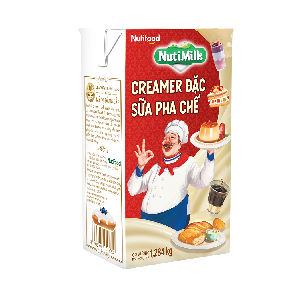 Creamer đặc có đường Nuti (Đỏ) Hộp 1,284kg SDD03TIA NUTIFOOD 