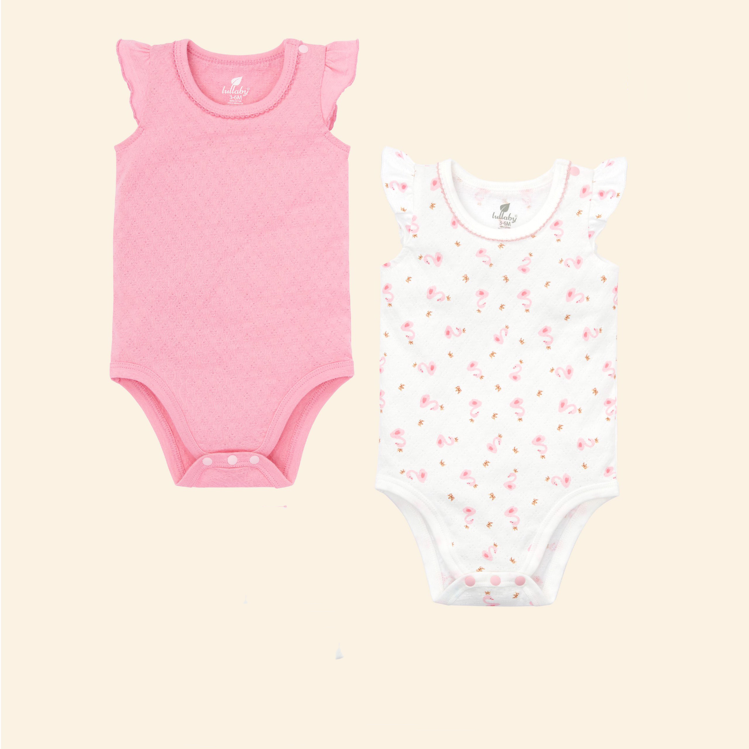 Bộ 2 Bodysuit Cộc Tay Bé Gái NH20B