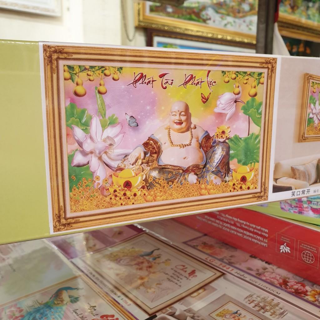 Tranh Đính Đá PHẬT DI LẠC . Kích Thước: 1m x 65cm