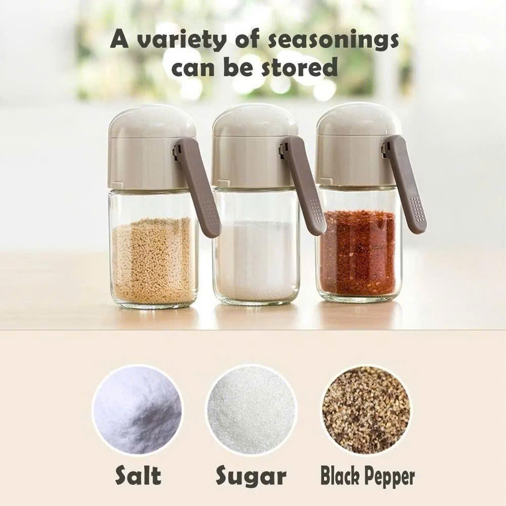 Lọ Đựng Gia Vị Thủy Tinh Thông Minh Chống Ẩm, Hủ Đựng Gia Vị Sang Trọng Không Cần Thìa - HÀNG CHÍNH HÃNG MINIIN