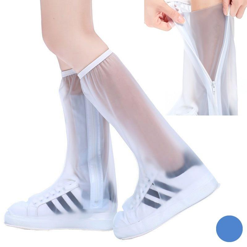 (Loại Dày) Ủng bọc giày đi mưa cổ cao - Đế cao su - Chống nước - Chống trượt - Nhựa PVC cao cấp