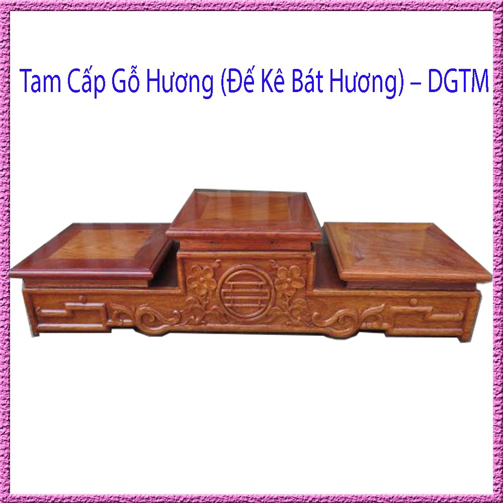 Tam Cấp Gỗ Hương (Đế Kê Bát Hương) - Sang Trọng Và Linh Thiêng - Tam cấp 22: 65x22, cao 14 cm