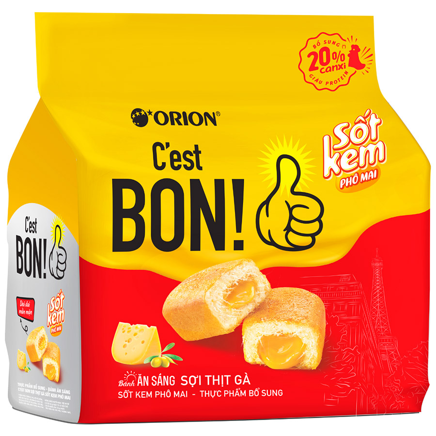 Bánh ăn sáng C'est Bon Sốt Kem Phô Mai 8P