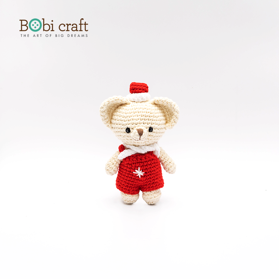 Thú bông len Bobicraft - Gấu Bobbie Nhí - Noel - Đồ chơi an toàn Quà tặng bé