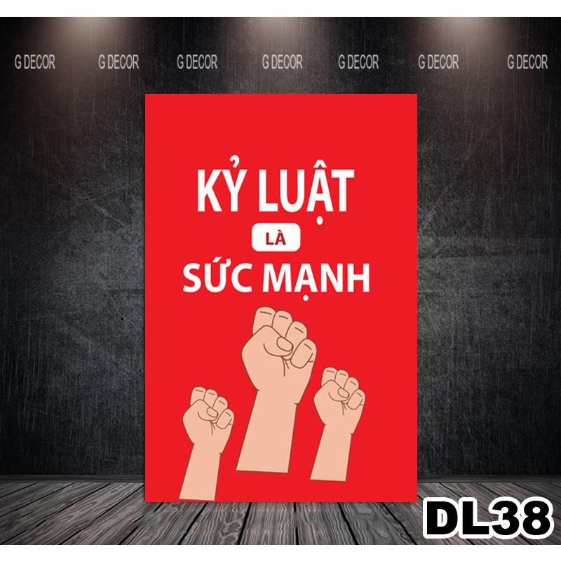 Tranh treo tường canvas 1 bức tạo động lực, tranh slogan trang trí văn phòng, tranh cổ động treo phòng làm việc, chữ 04