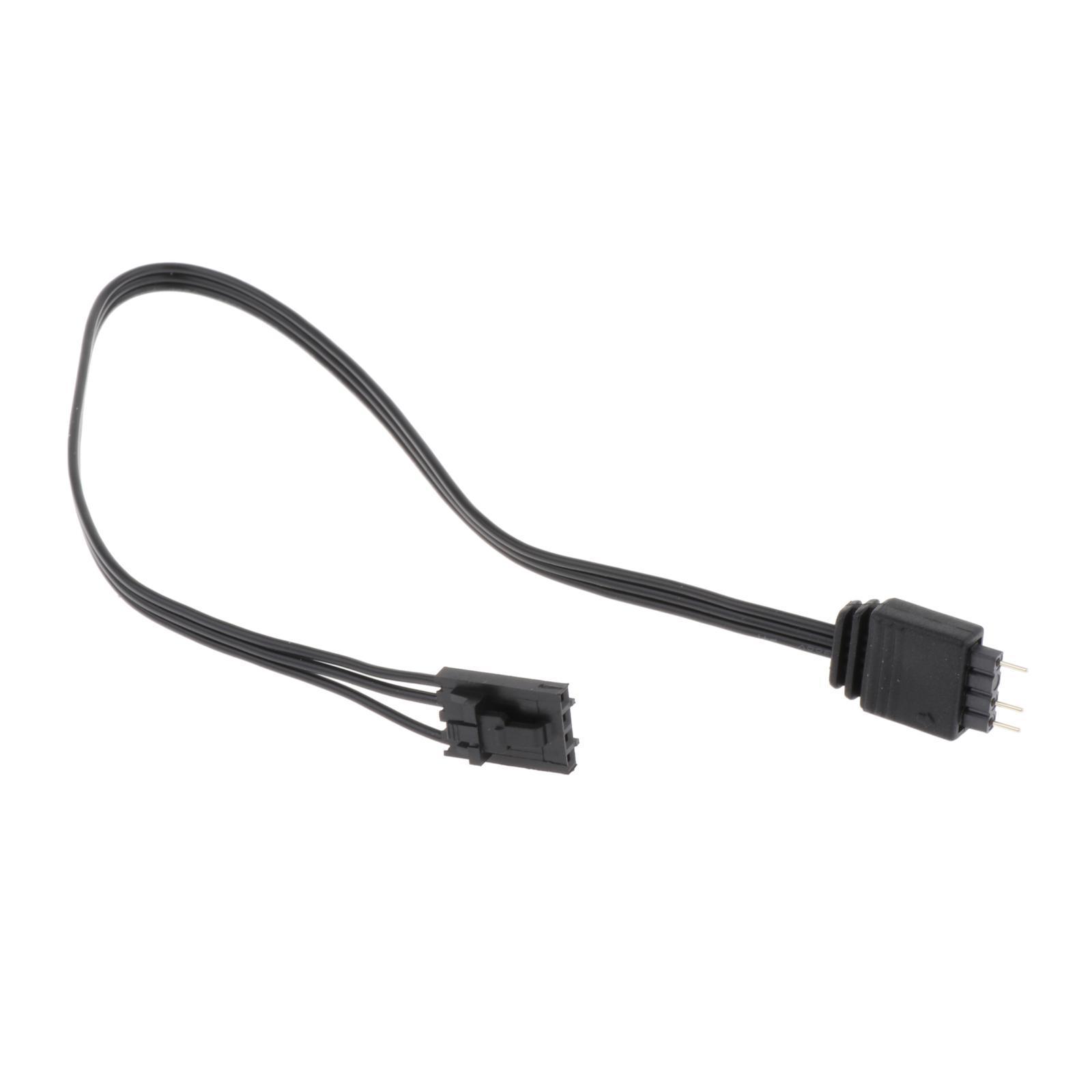 Fan Adapter Cable Black Extension Cable Connector 4 Pin RGB to ARGB 5V 3 Pin
