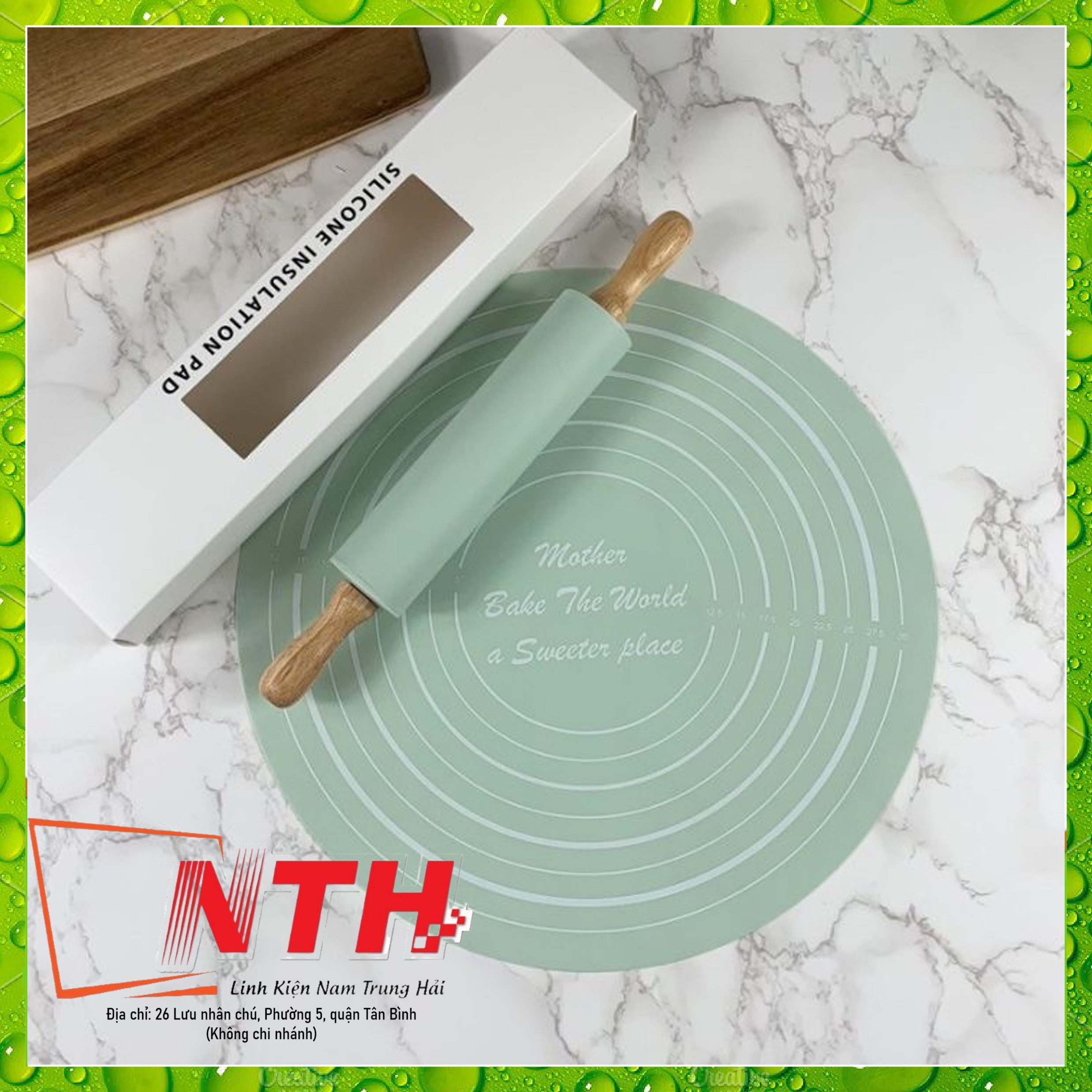 Thảm nhào bột chống dính silicon làm bánh và cán lăn bột Silicon