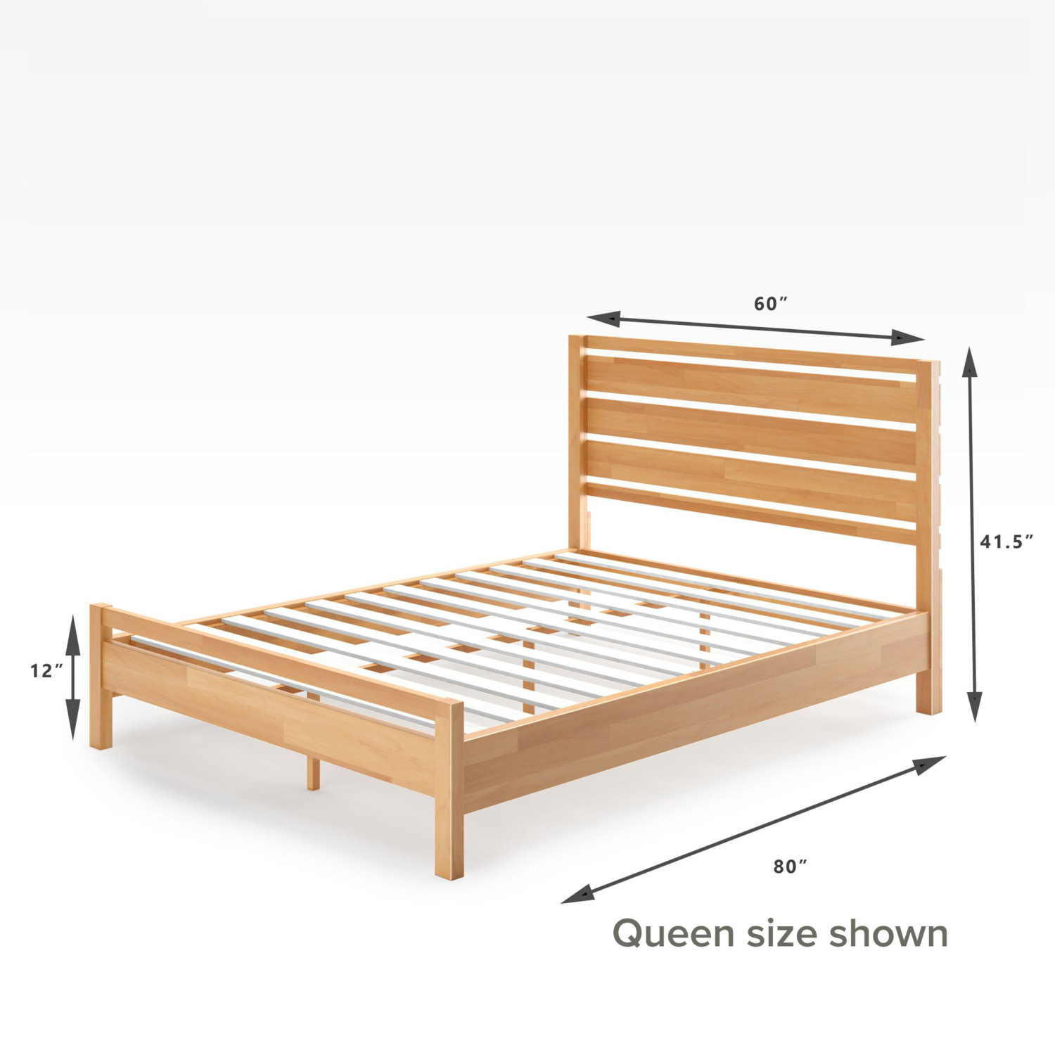 Giường Ngủ Zinus Gỗ Tự Nhiên Sang Trọng Aimee Wood Platform Bed Frame