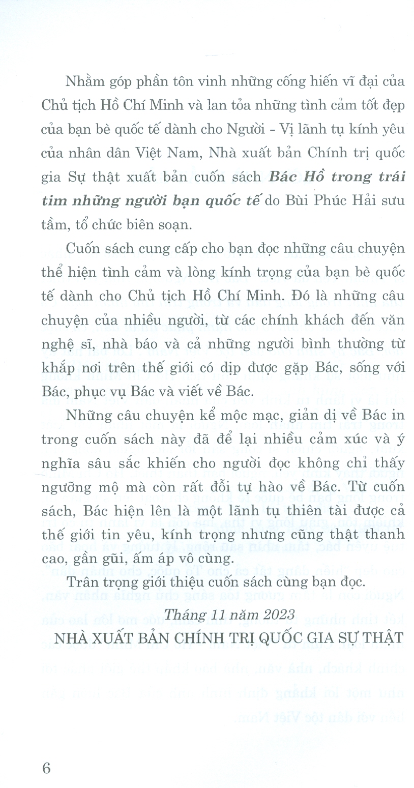 Bác Hồ Trong Trái Tim Những Người Bạn Quốc Tế