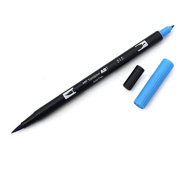 Bút lông cọ hai đầu Tombow ABT Dual Brush Pen - Brush/ Bullet - Light Blue (515)