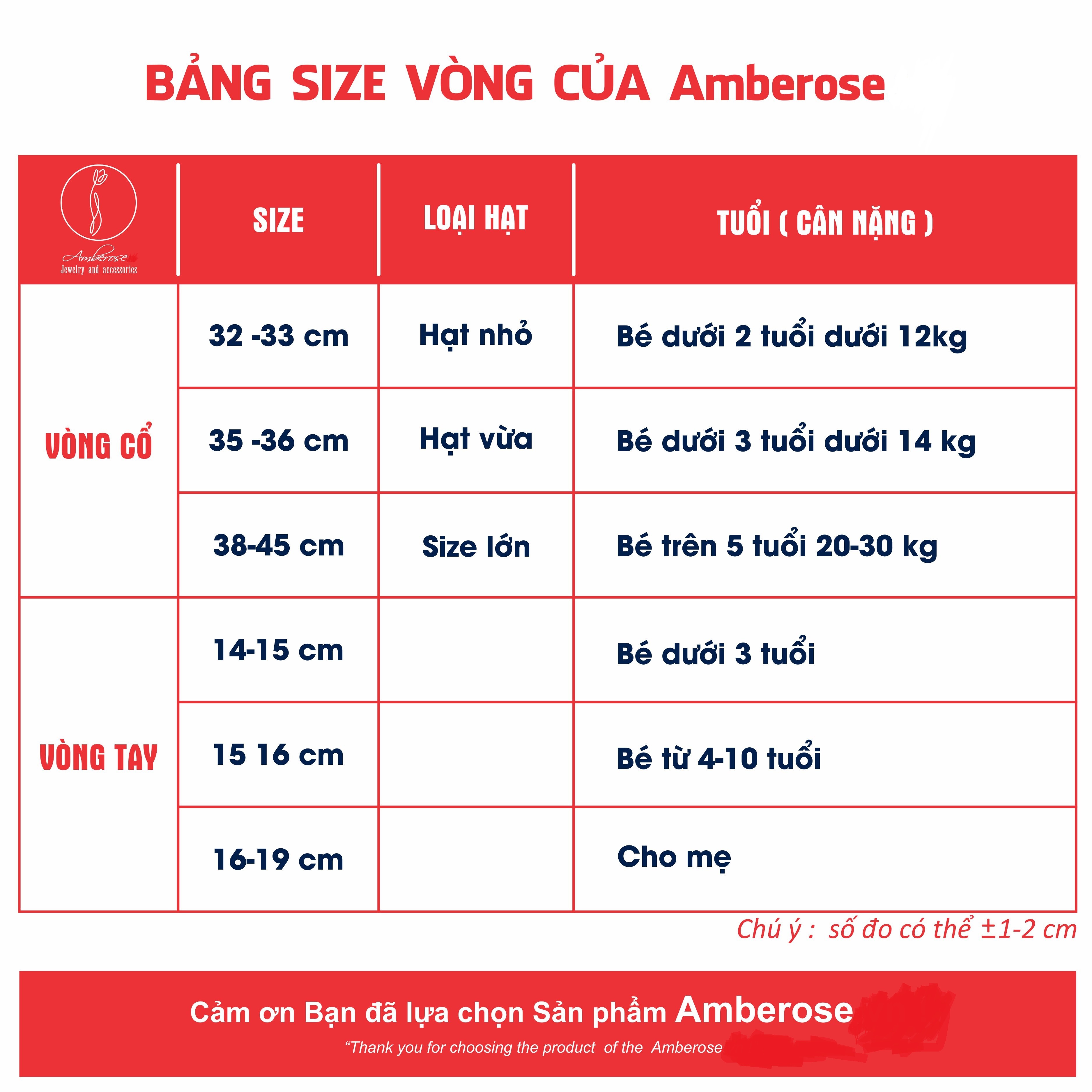 Vòng Tay Hổ Phách Amberose Cho Bé 0 - 10 tuổi VTCV