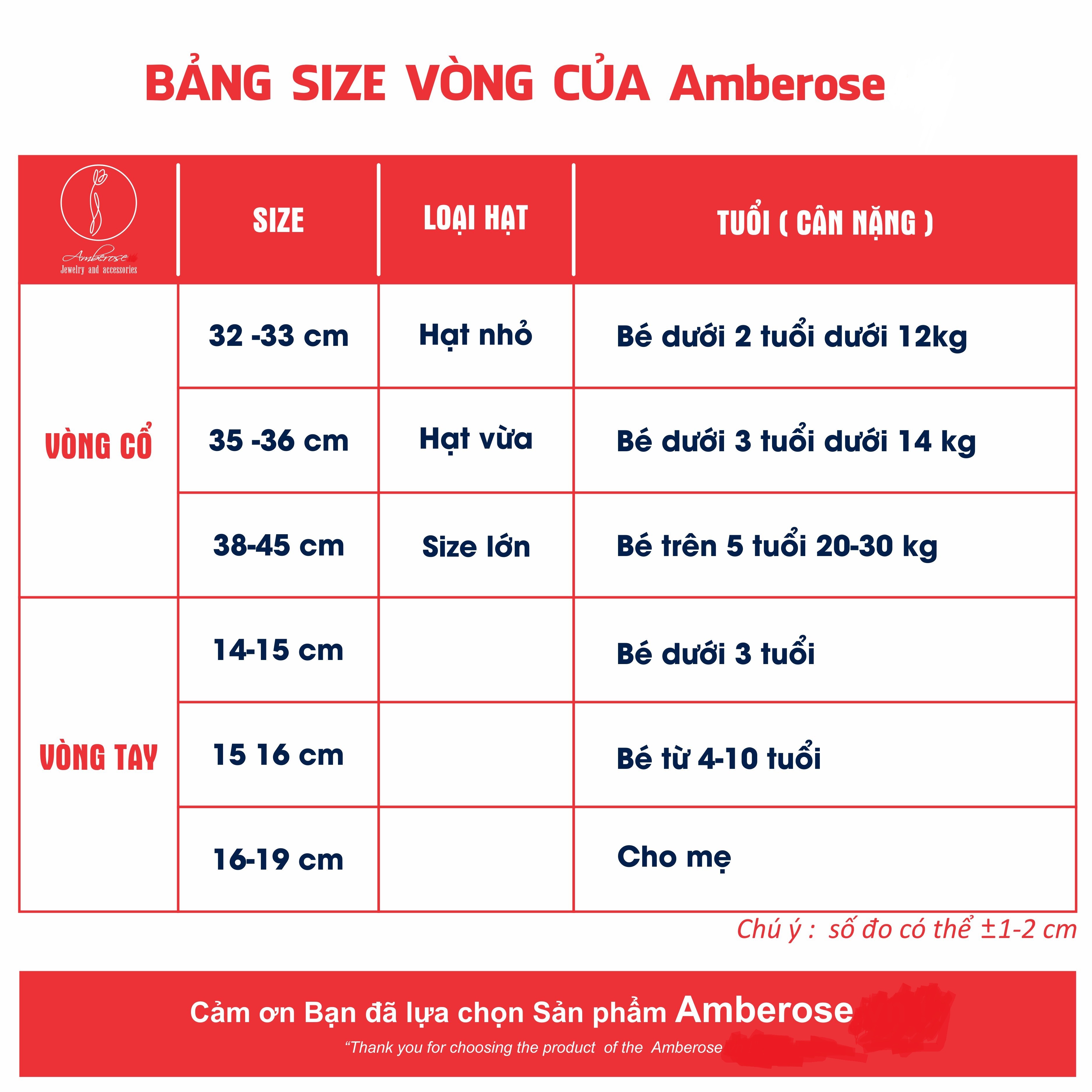 Vòng Cổ Hổ Phách Amberose Cho Bé 0 - 10 tuổi VCM4MSAN