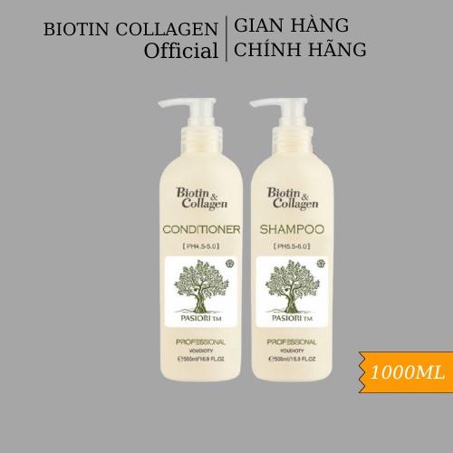 Dầu cặp gội xả Biotin Collagen Trắng 1000ml