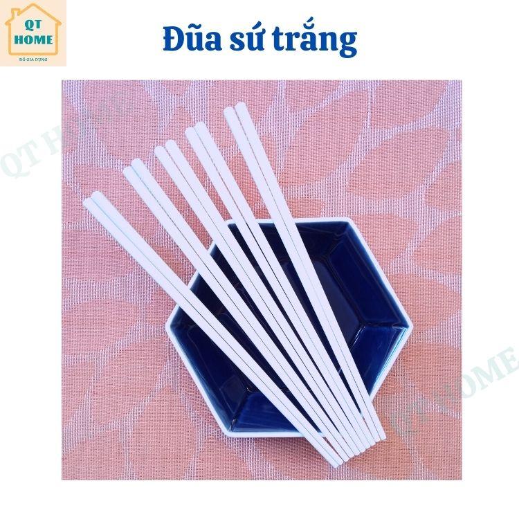 Đũa Sứ Màu Trắng, An Toàn, Không Mốc, Không Trơn, Chịu Nhiệt