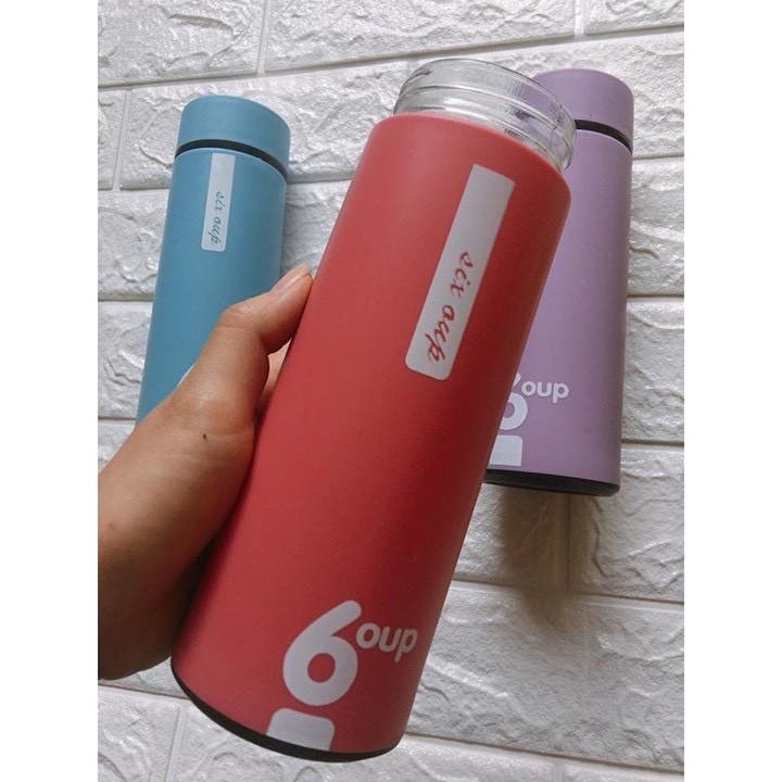 Bình giữ nhiệt 6Oup - Chất thủy tinh nâng tầm cuộc sống-HH319 GIAO MÀU NGẪU NHIÊN
