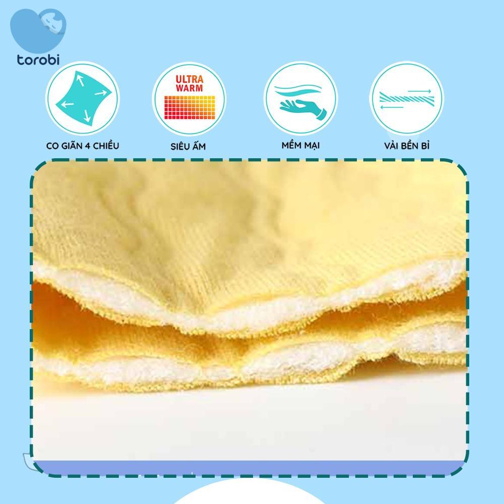 Bộ Chần Bông Ba Lớp Cạp Cao Mềm Mại Ấm Áp Cho Bé 9-16kg