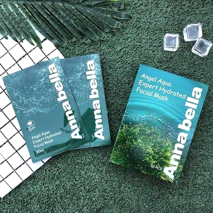 Hộp 10 miếng mặt nạ tảo biển Annabella Facial Mask cấp nước Thái Lan 10x25ml
