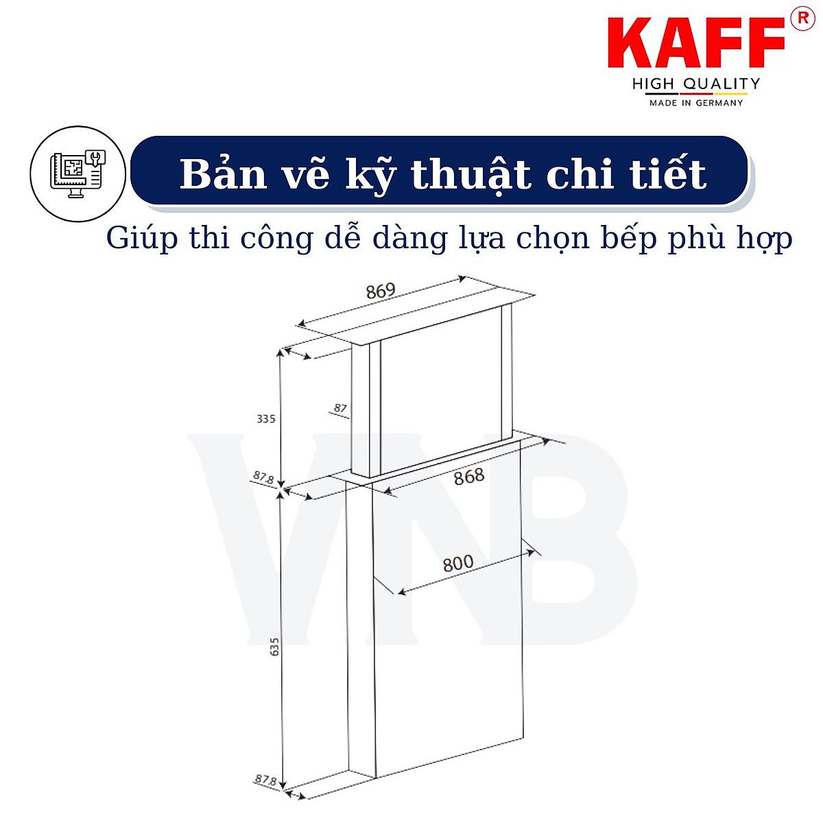 Máy hút mùi âm bàn đá cảm ứng 900mm KAFF KF_AT900 Tặng bộ lọc than thay thế _ Hàng Chính Hãng