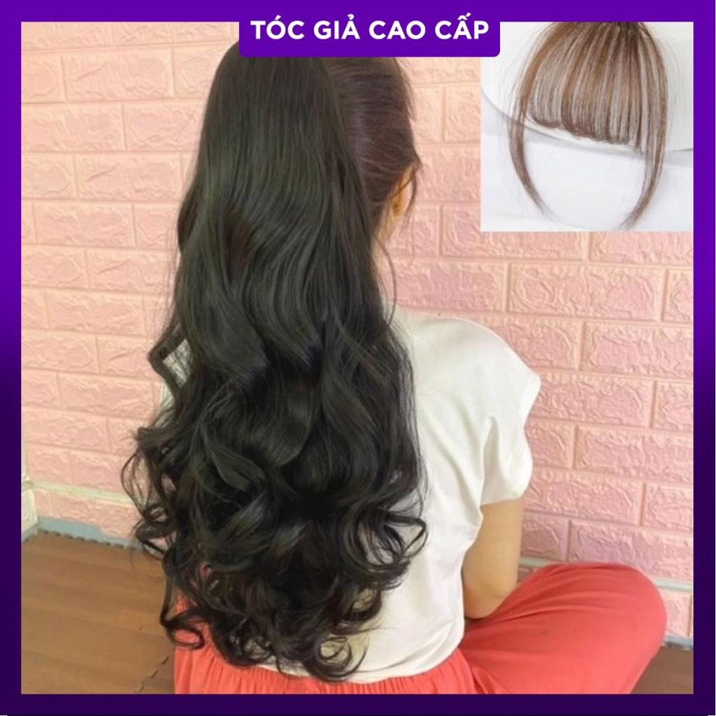 Compo tóc giả ngoặm kèm mái thưa thật