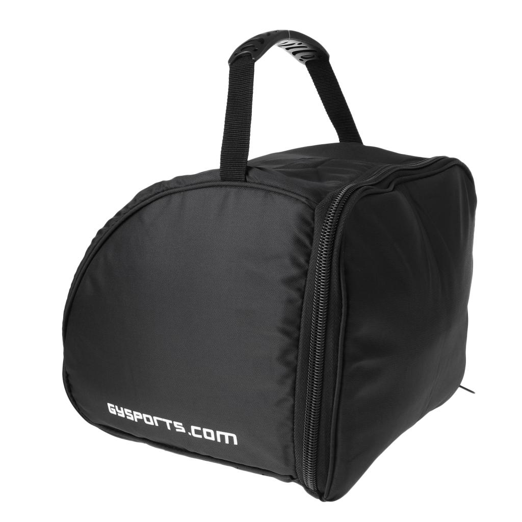 Ice Hockey Player and Goalie Helmet Bag Heavy Duty Zipper Padded Equipment Storage Bag with Hand Strap
