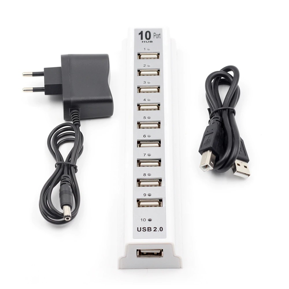 Hình ảnh Hub USB 2.0 có 10 cổng hỗ trợ nguồn ngoài PD