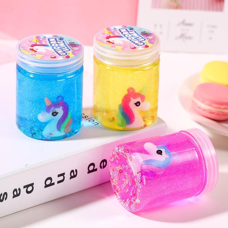 Slime charm CÁ NGỰA TRÁI TIM 9 màu cực đẹp Đồ chơi hũ slam chất nhờn ma quái squishy
