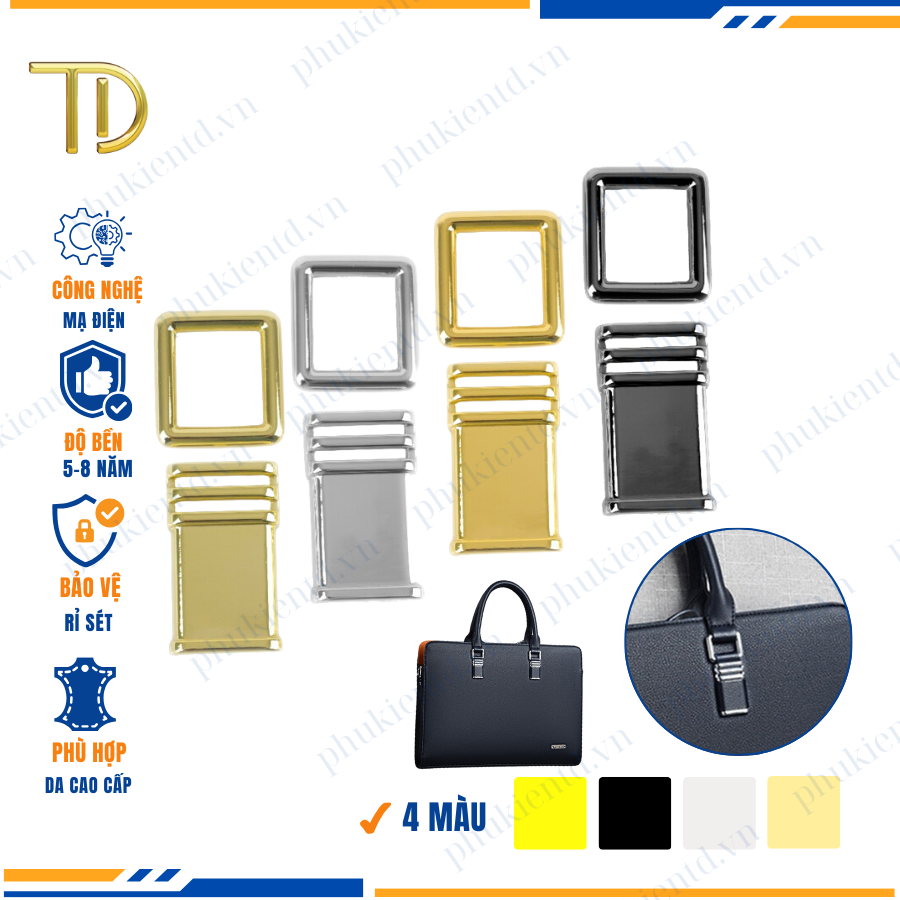 Khoen quai túi xách, Khoen d túi xách cao cấp công nghệ mạ điện độ bền 5-8 năm