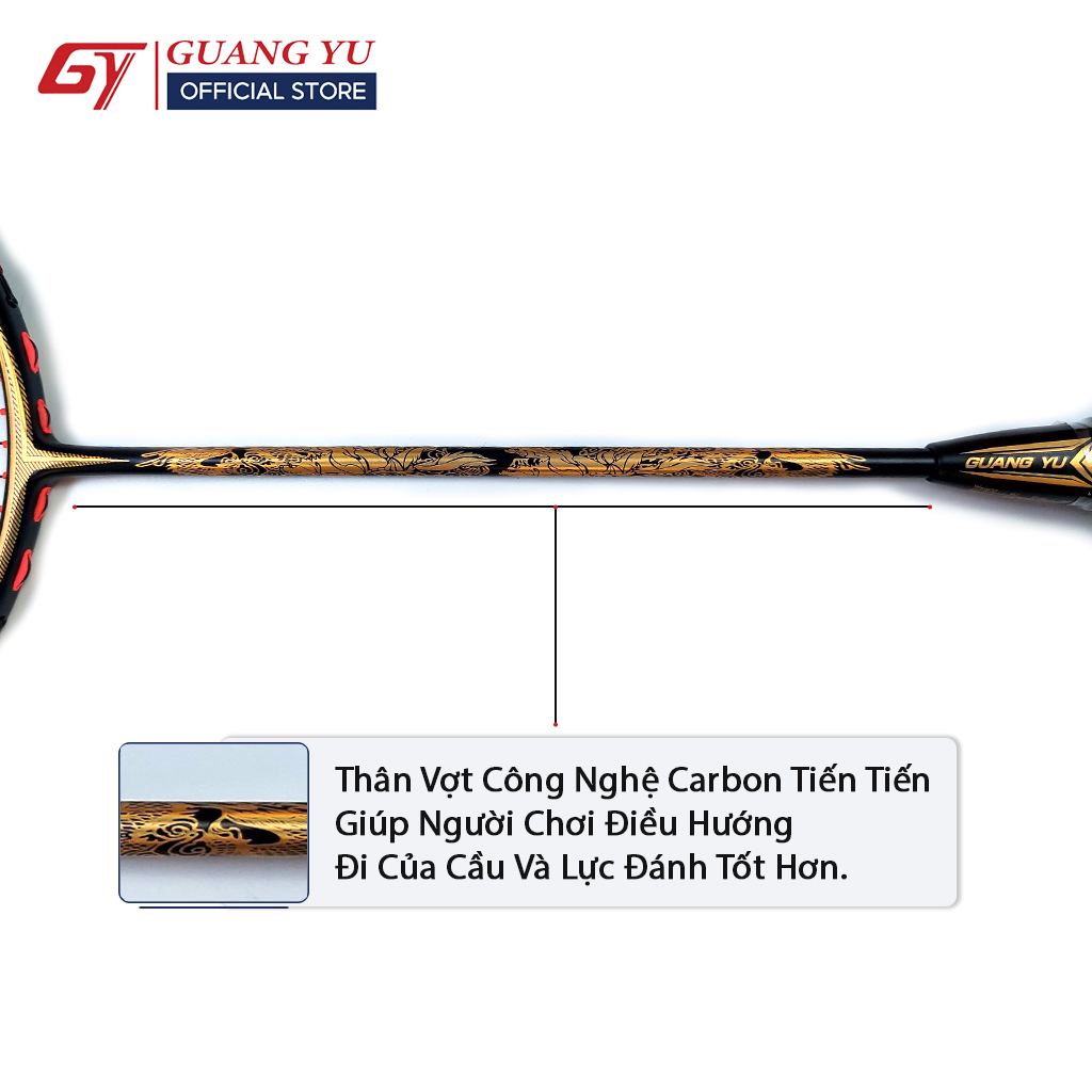 Vợt Cầu Lông GUANGYU 4U JUSTICE Full Carbon Cao Cấp, Vợt Cầu Lông Chuyên Công Lưới Căng Sẵn 9.5KG – GY02