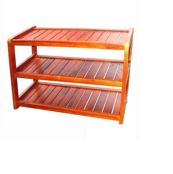 Kệ Giày Dép Gỗ Tự Nhiên 3 Tầng Rộng 60cm