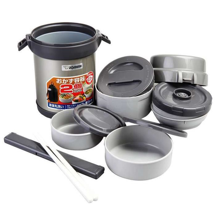 Hộp Cơm Giữ Nhiệt Zojirushi ZOCM-SL-JAF14-HG 4 Ngăn - 1.3L