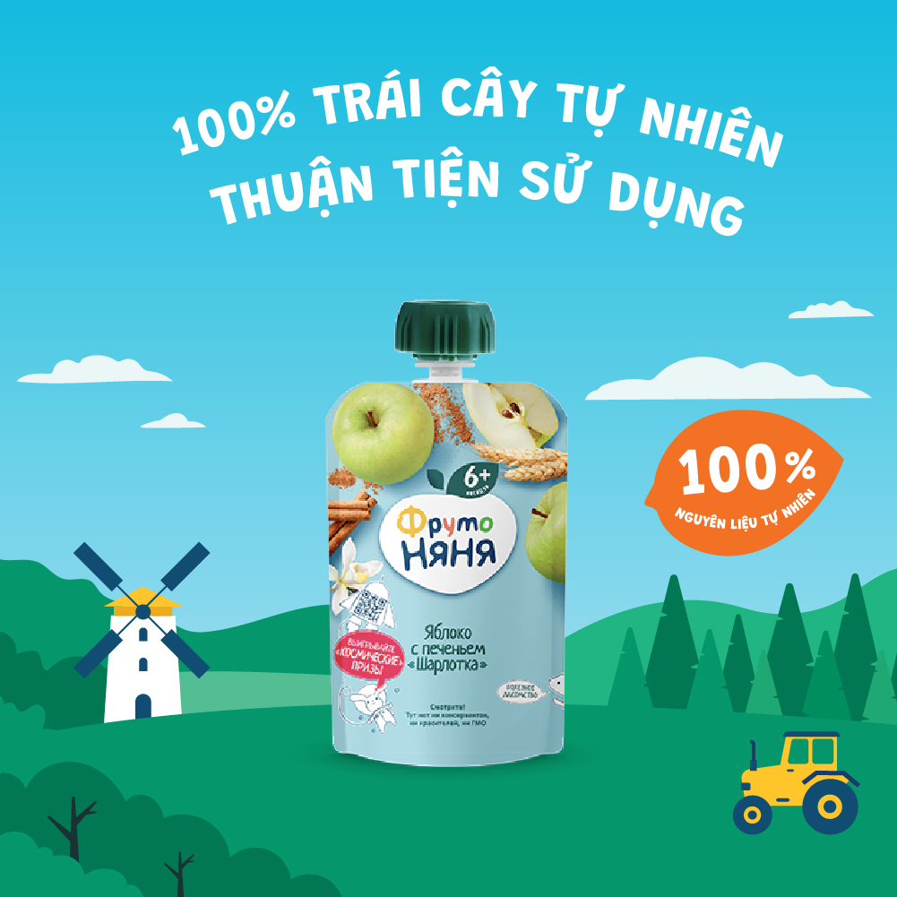 Trái cây nghiền Charlotte Fruto Nyanya 90g