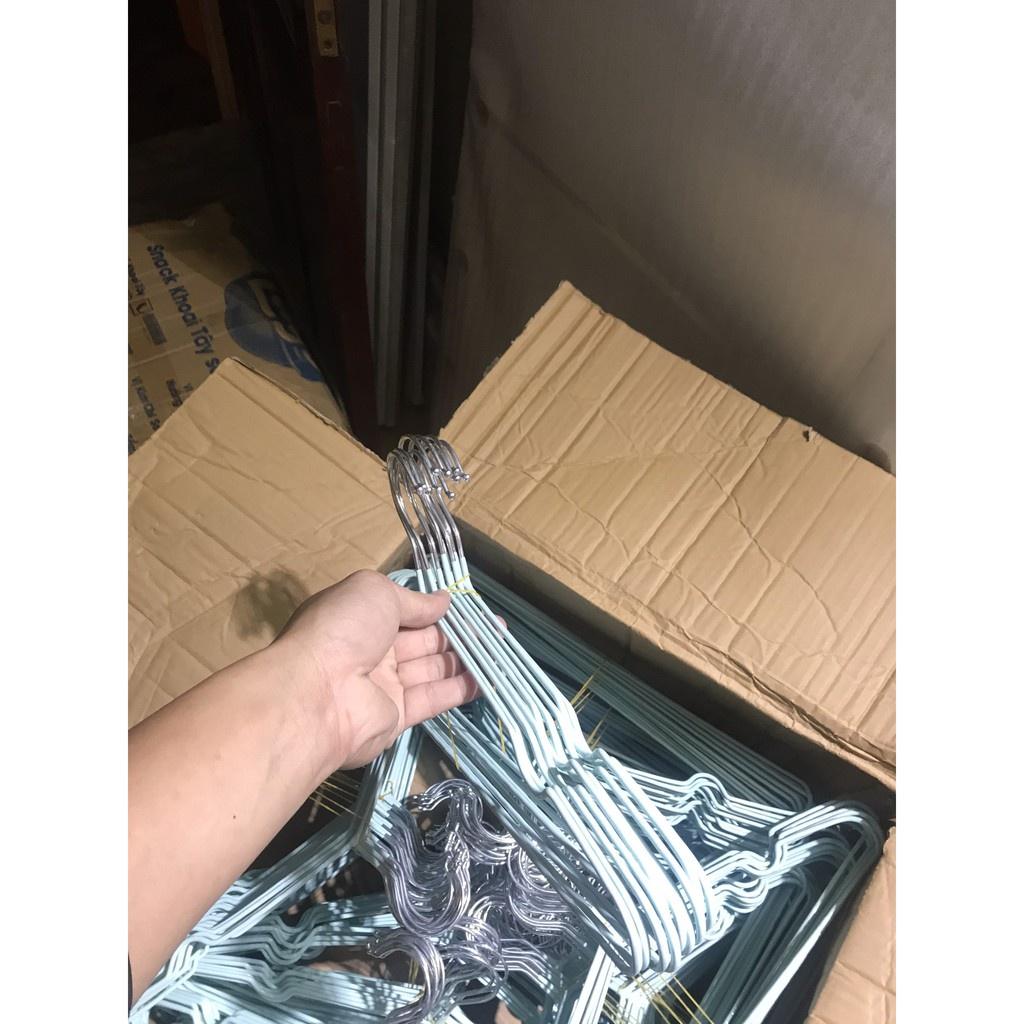 Combo 10 móc kim loại bọc nhựa chịu nhiệt, móc treo quần áo bằng kim loại,mắc nhôm bọc nhựa