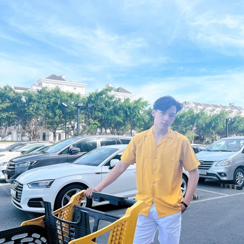 ÁO SƠ MI TAY NGẮN TRẮNG ĐEN BASIC CỔ VEST FORM RỘNG NAM NỮ UNISEX HÀN QUỐC MR SMILE 99 STREET STYLE ULZZANG