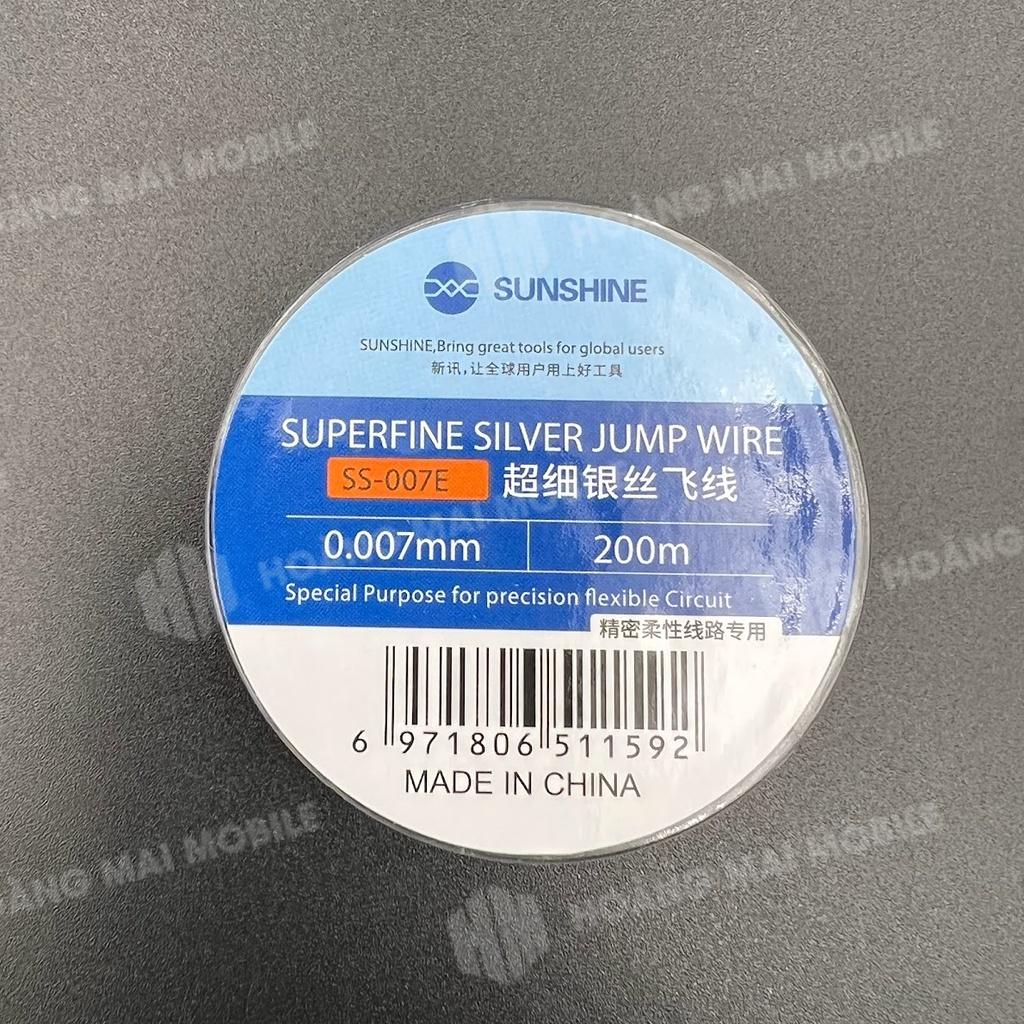 Dây đồng câu mạch SUNSHINE SS-007E cỡ 0.007 - 0.009mm dài 200m tráng bạc