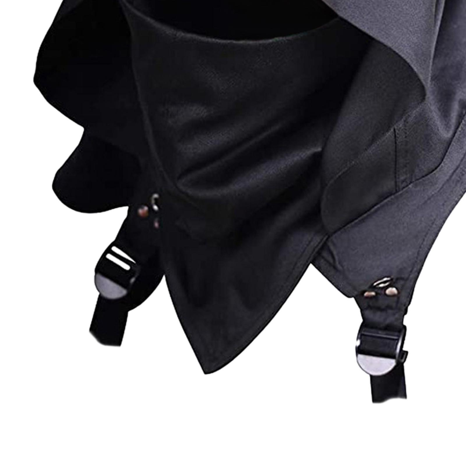 Cowl Hood Halloween Cowl Hooded Cape Hat Costume Accessories Witch Cape Devil Cape Gothic Rogue Cowl Hat for Party Festival Photography Prop
